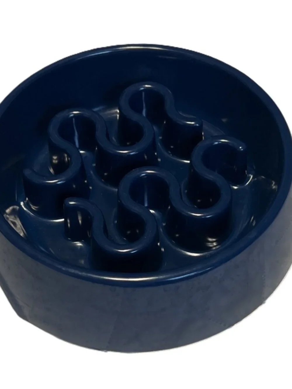 Slow Feeder Pet Bowl Navy Blue 7